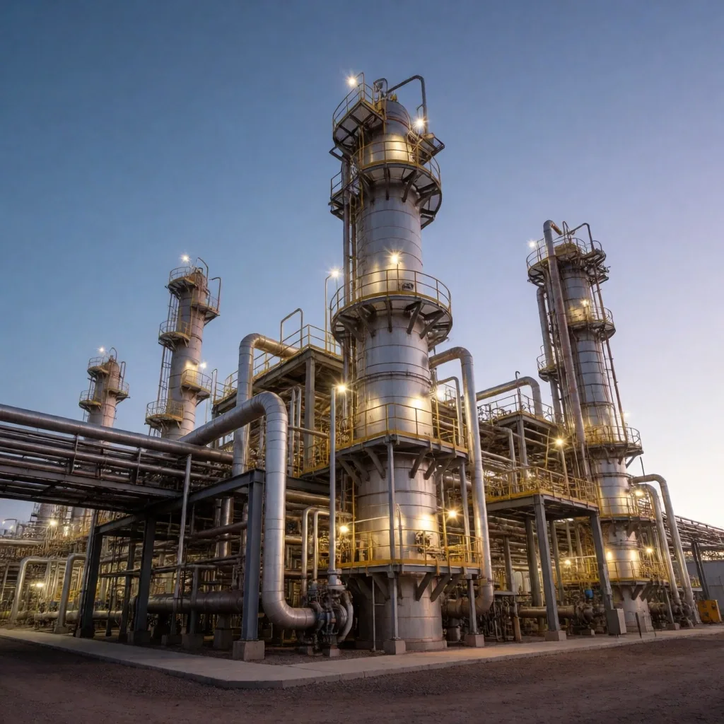 Planta de procesamiento de gas natural en Vaca Muerta